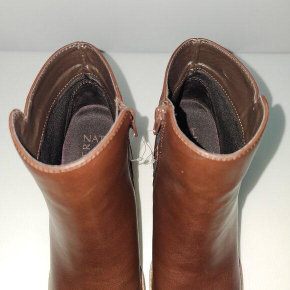 Naturalizer Madalynn Strap Ankle Boot Women 9 Brown Water Resistant Lug Sole NEW - Picture 9 of 14